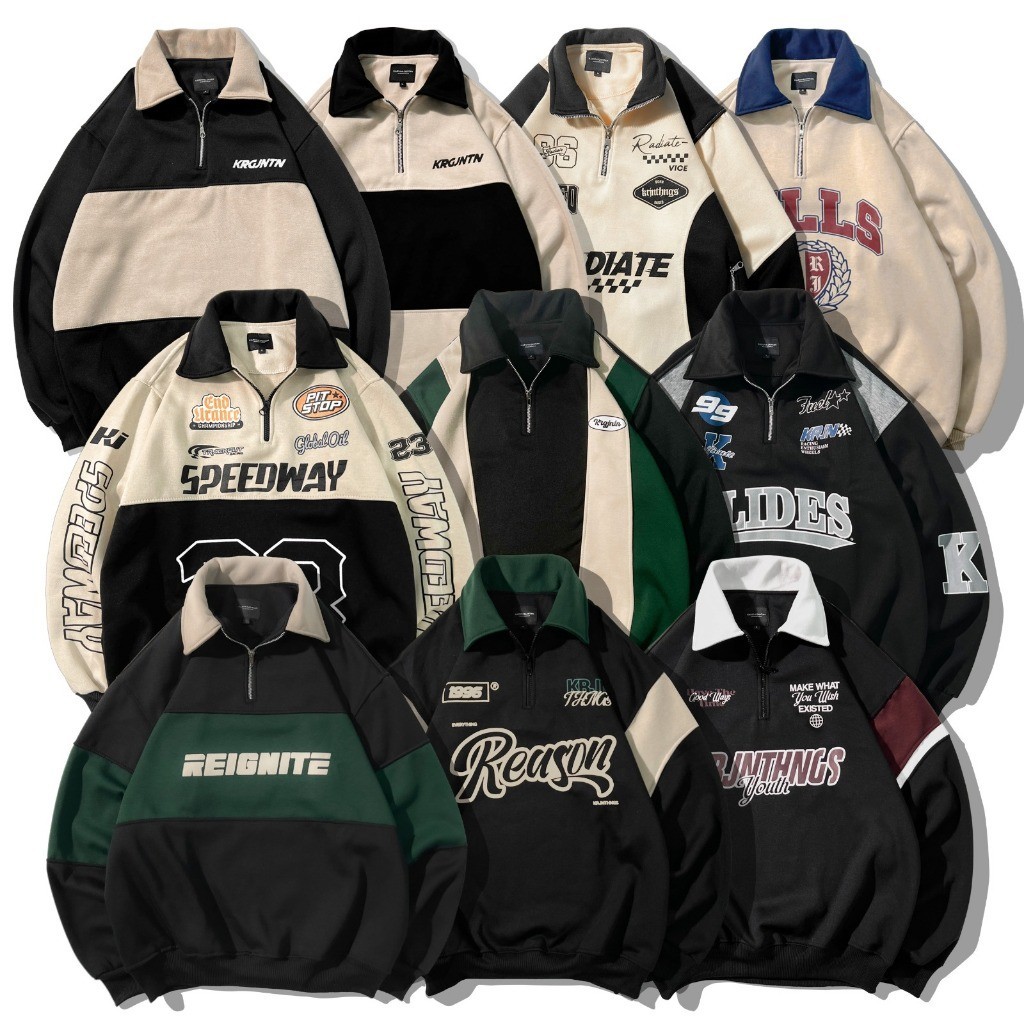 VOLUME 3 SWEATER RUGBY HALFZIP / HALFZIP ผู้ชาย DISTRO / สไตล์ตะวันตก