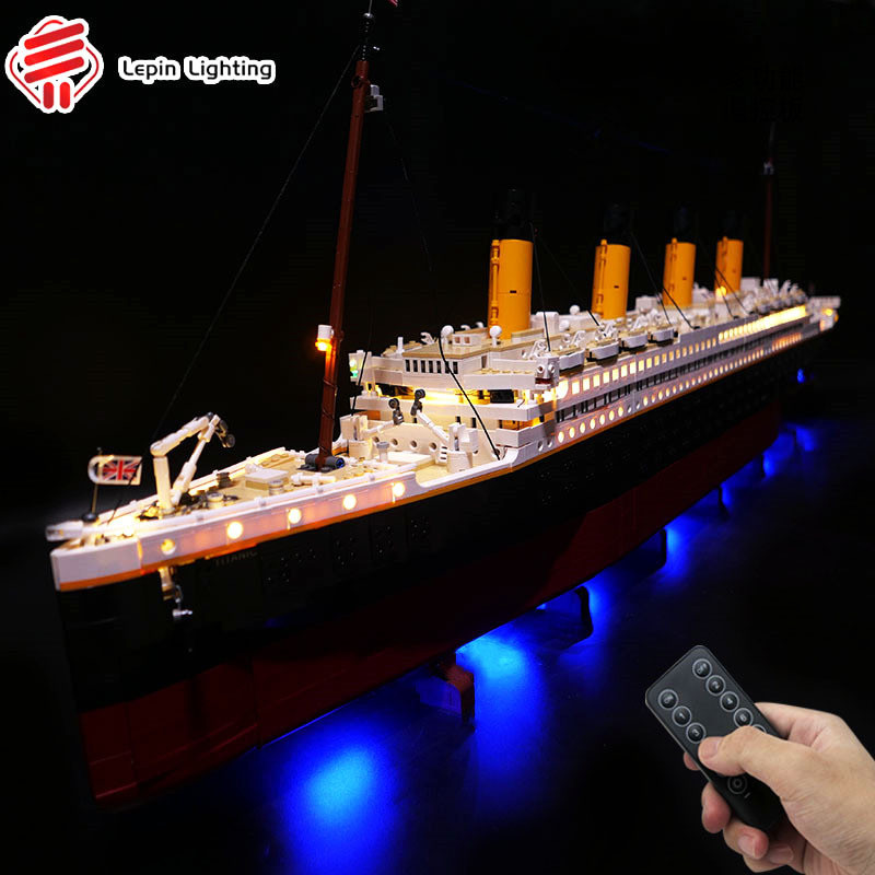 HOT DEALDIY Building Block Lighting ใช้งานร่วมกับ 10294 Titanic Titanic LED สําหรับขายร้อน