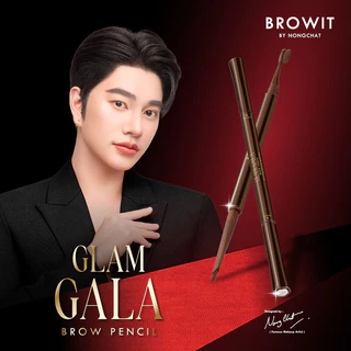 Browit Glam Gala Brow Pencil 0.12g #01 Topaz Brown บราวอิท ดินสอเขียนคิ้ว.