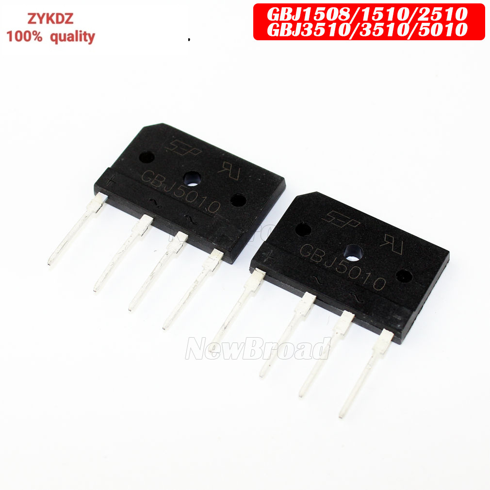 5PCS Rectifier Bridge GBJ1508 GBJ1510 GBJ2510 GBJ3510 GBU3510 GBJ5010 เตาแม่เหล็กไฟฟ้าสะพานกองสะพานแ