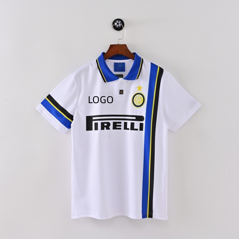 เสื้อยืดแขนสั้นสำหรับผู้ชาย ลายทีม Inter Milan ปี 1997/98 ในสไตล์เรโทร