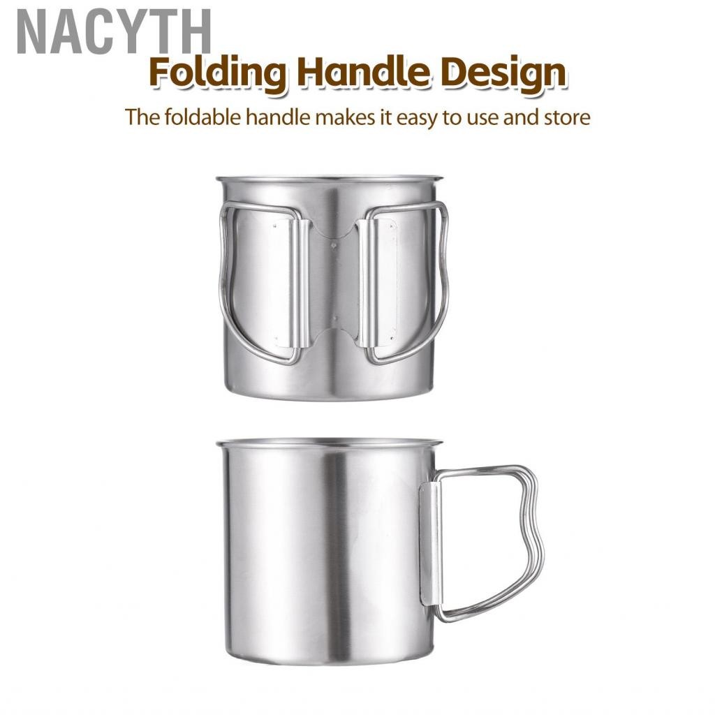 Nacyth Nacyth Aomiun Camping Mug พร้อม Coffee Dripper 6.8oz Stainless Steel Cup ที่จับได้