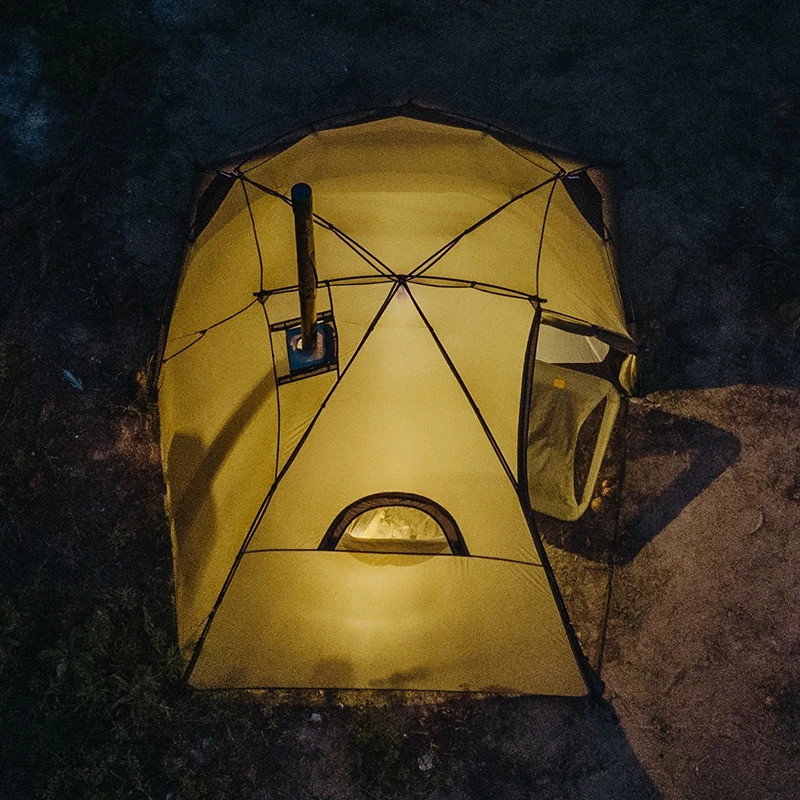 Naturehike Camping เต็นท์ 1-2 คน 4 ฤดูกาลเต็นท์ Ultralight Windproof เต็นท์กันฝน 15d ไนลอนเต็นท์เดิน