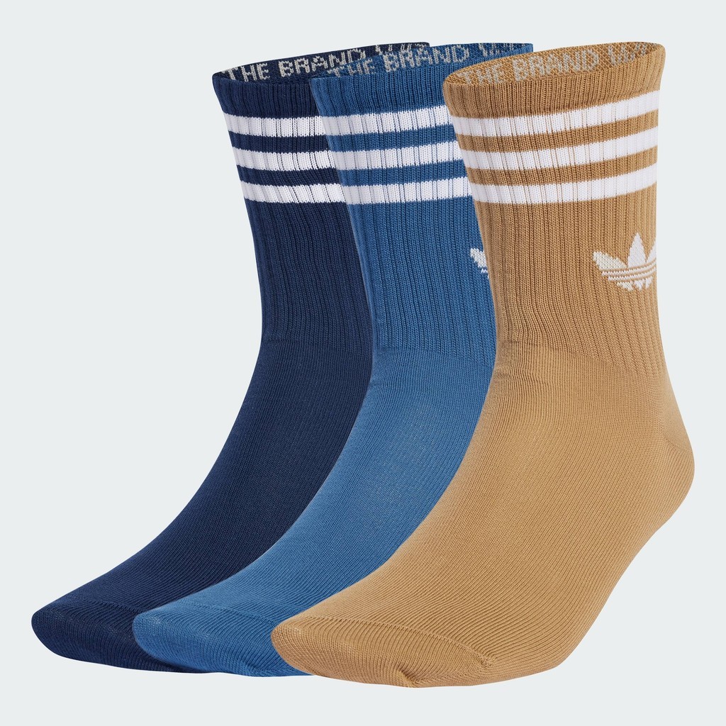 adidas Lifestyle 3-Stripes Crew Socks 3 Pairs Unisex Blue JZ4941