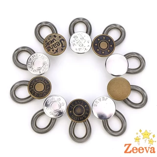Zeeva【มีสินค้าในสต๊อก】 3 ชิ้น/แพ็ค ปุ่มขยายเอว ปุ่มขยายเอวกางเกง ปุ่มขยายเอวสปริง กางเกง DIY jeans buttons