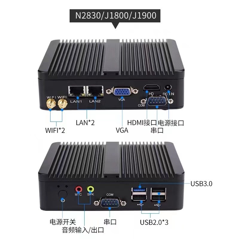 ยี่ห้อใหม่ Linux Mini Host J4125 Dual Net Dual String Quad Core J6412 อุตสาหกรรม Mini คอมพิวเตอร์สํา