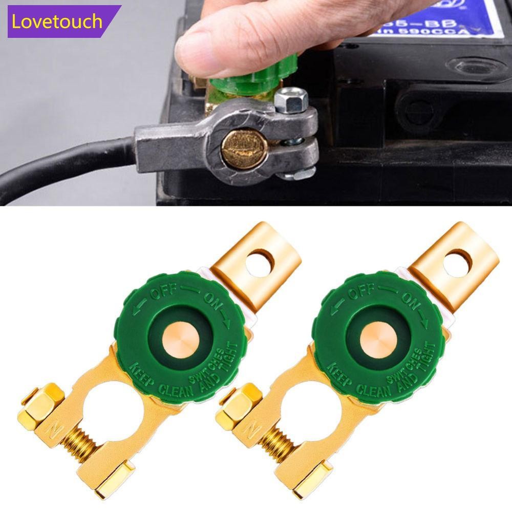 LOVETOUCH Heavy Duty Car Disconnect Isolator ตัดสวิทช์ 12V 24V สีเขียว 17 มม.เหมาะกับมาตรฐาน Negativ