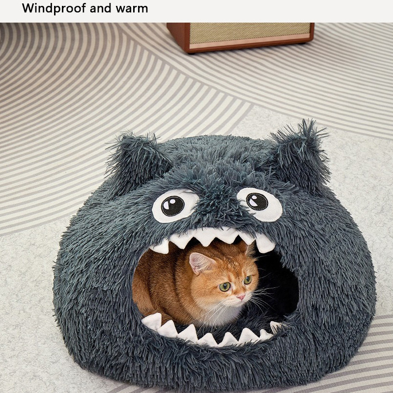 FOR_PET บ้านแมว หลุมนอนแมว หลุมแมวความชื้นหลักฐาน กึ่งปิดป้อ งกันลม ของใช้แมว - รูปที่ 4