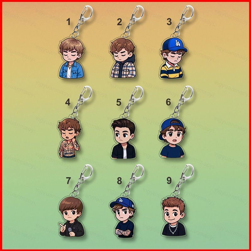 ZY2 Justin Bieber อะคริลิคพวงกุญแจกระเป๋าเป้สะพายหลังจี้ SWAG กระเป๋าอุปกรณ์เสริมดาว Periphery YZ2