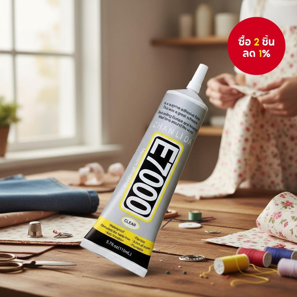 กาวผ้า ZHANLIDA E7000 ขนาด 110ML กาวใสแรงสูงสําหรับซ่อมแซมชุดเดรส DIY ชุดแต่งงานและการติดพลอยเทียม ก