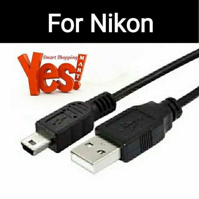 ใหม่- [สายอุปกรณ์เสริม] Mall USB Data Camera Cable Nikon UC-E4 2m D3x D40 D80 D90 D3000 D3100 - 10M