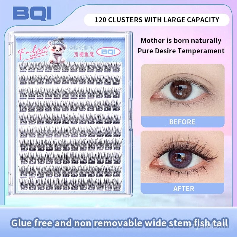 Bqi No-glue False Lashes 10-pack Cluster Lashes FAQD