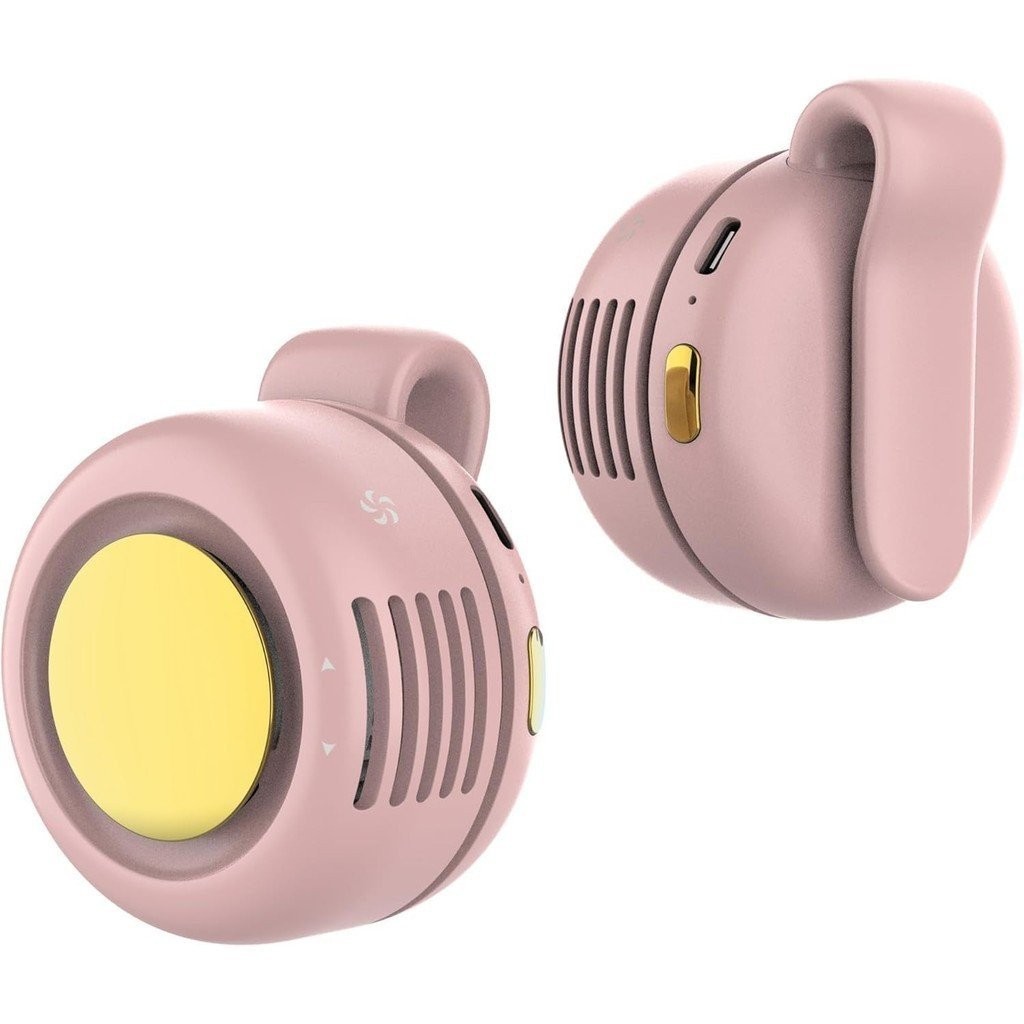 TFQXA1Z Portable Silent Clip On Bladeless Fan, พัดลมสวมใส่แบบชาร์จไฟได้ - แฮนด์ฟรีเอวและคอระบายความร