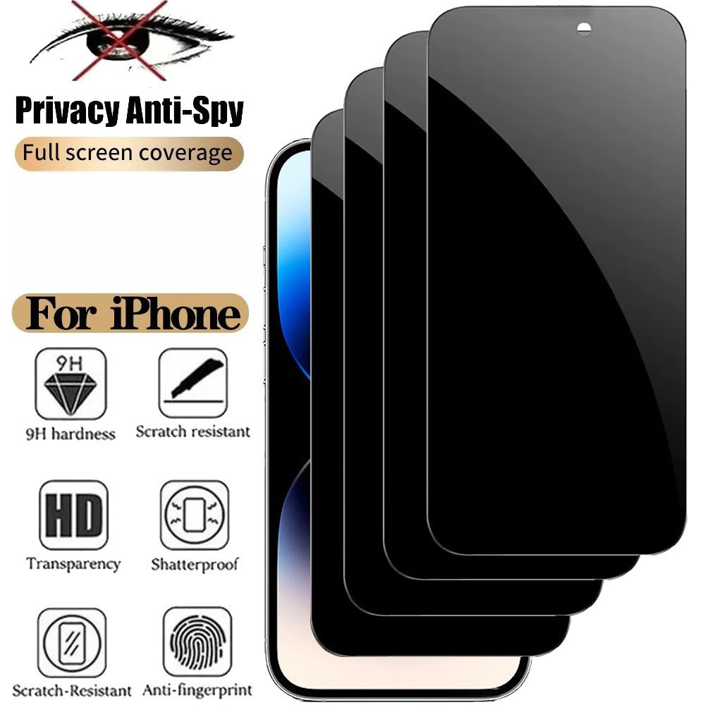 ความเป็นส่วนตัวป้องกันหน้าจอกระจกนิรภัยสําหรับiPhone 17 Pro Max 17 Air 16 15 14 Plus 13 12 11 Pro Max X XS MAX XRหน้าจอความเป็นส่วนตัวฟิล์มแก้วAnti-Spy Glassแบบเต็มหน้าจอProtector