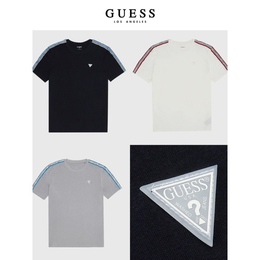 GUESS Mens Classic Inverted Triangle LOGO Pullover T-Shirt Z2GI00J1311
