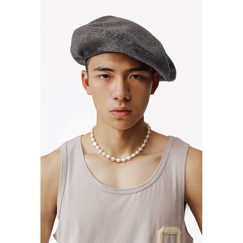 DOH STORE สร้อยคอมุกน้ำจืด แบบ Baroque-Retro สำหรับผู้ชายและผู้หญิง ขนาดใหญ่ เสริม.style chic