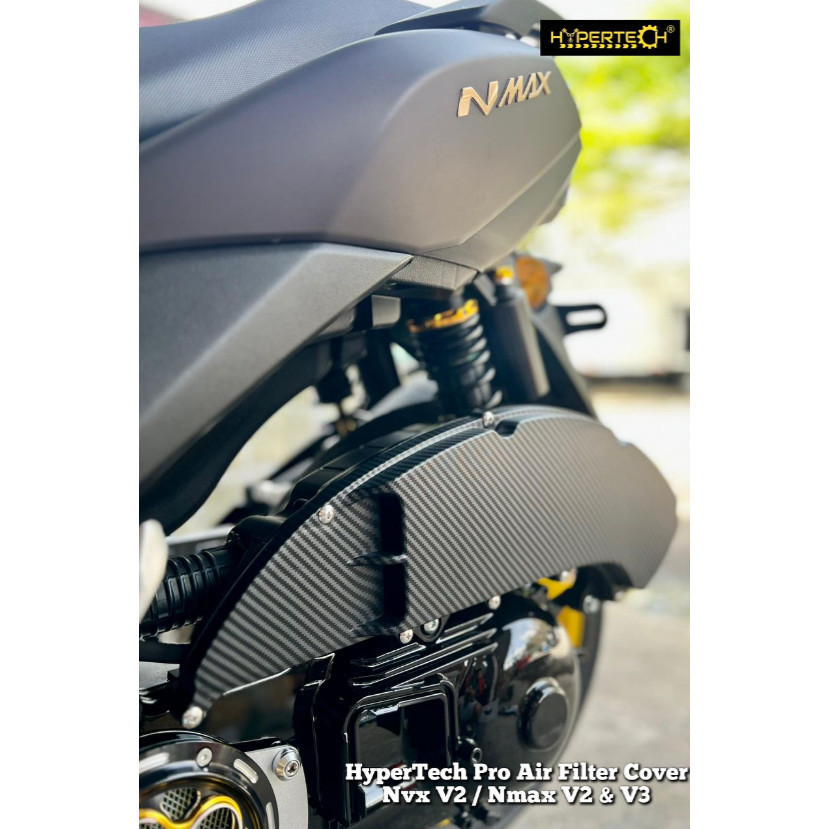 HYPERTECH NVX155 V2/V3 & NMAX155 V2/V3 & NVX V2/V3 & NMAX V2/V3 [ FORGED CARBON / DRY ] ฝาครอบกรองอา