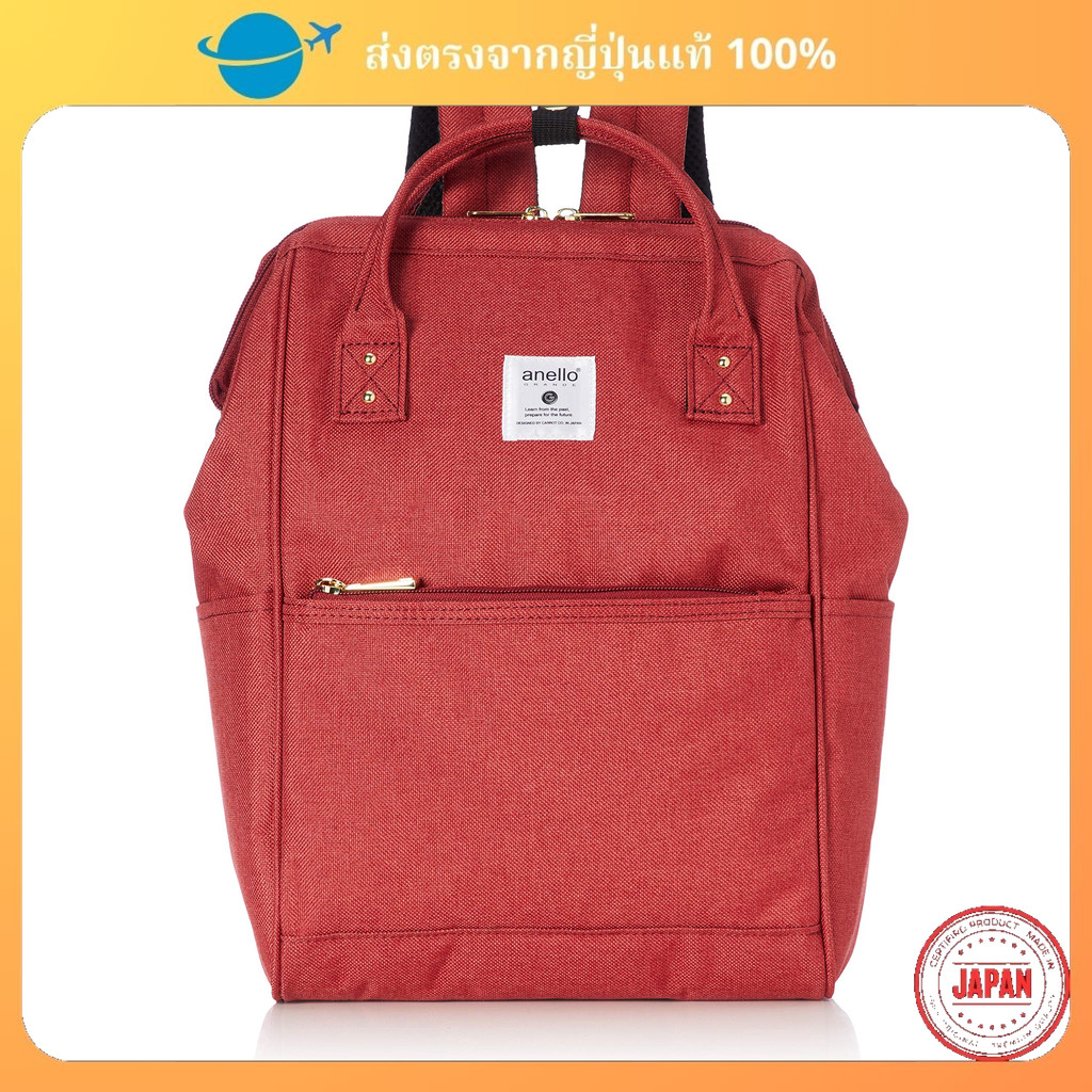 กระเป๋าเป้ Anello GRANDE รุ่น口金 สีแดง สำหรับผู้หญิง ดีไซน์ทันสมัย แข็งแรง ทนทาน สไตล์เรียบง่าย จบทุก