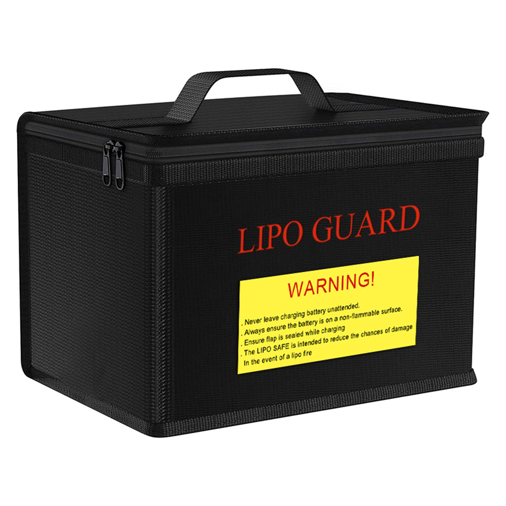 LocalCamera-TH ทนไฟ Lipo กระเป๋าป้องกันการระเบิด ive แบตเตอรี่กันน้ำพร้อมซิปสายคล้องหูแบบพกพาที่เก็บ