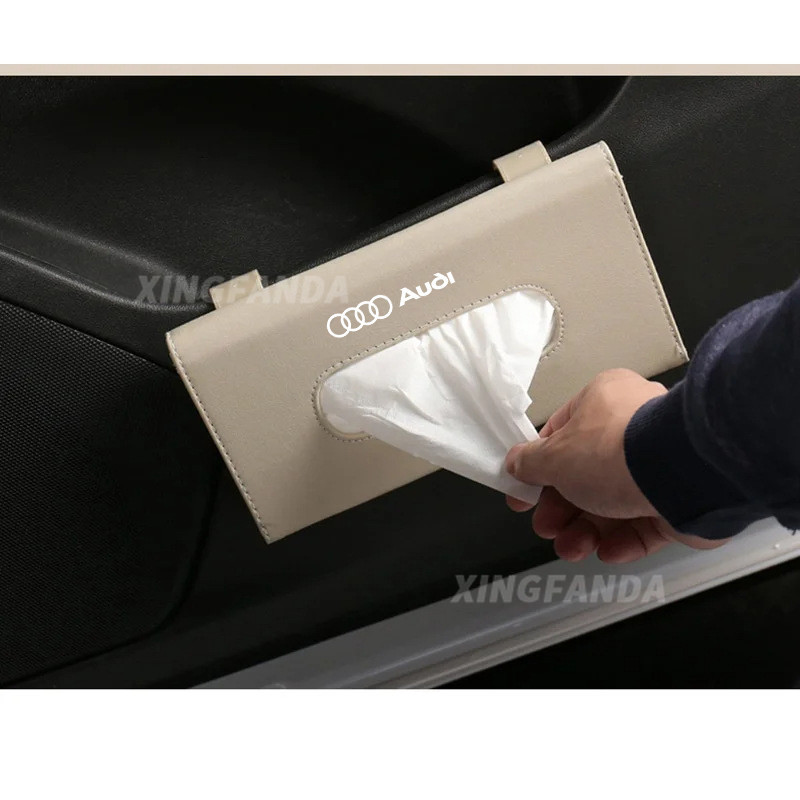 Audi รถติดตั้งกล่องกระดาษทิชชูรถที่นั่งกลับติดตั้งกล่องกระดาษทิชชูภายในรถถุงกระดาษทิชชูสําหรับ Audi 