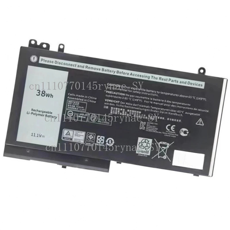 RYXXH 9P4D2 แบตเตอรี่แล็ปท็อปสําหรับ Dell Latitude E5250 E5450 E5550 3150 3550 3160 Series 11.1V 38W