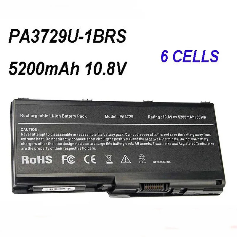 PA3729U-1BRS PA3730U-1BRS PA3729U-1BAS 5200mAh 10.8V แบตเตอรี่แล็ปท็อปสําหรับ Toshiba Qosmio X500 X5