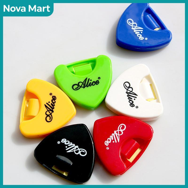 NOVA Mart ที่ใส่ปิ๊กกีตาร์เคสดีดปิ๊กกีตาร์แบบมีกาวในสต็อก