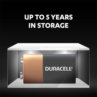 แบตเตอรี่อัลคาไลน์ Duracell 9V (1 ชิ้น) 9V Duracell Original ติดทนนานไม่ติด