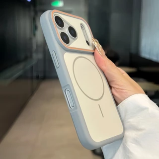 สีปิดกั้น Frosted Magnetic Case Soft edge สําหรับ iPhone 11 12 13 14 15 16 17 Pro Max กรณี 14/15/16 PLUS ล้อมรอบอย่างเต็มที่ Anti-fall กันกระแทกปกหลังปลอก