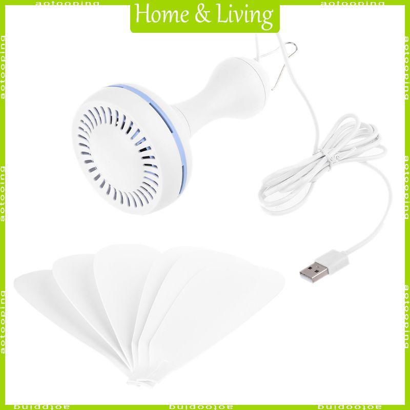 6 Leaves USB Ceiling Fan Air Cooler Hanging Tent Fans for Camping Bed Dormitory