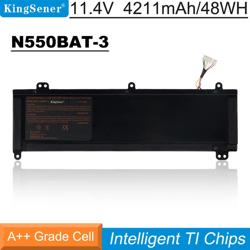 KingSener N550BAT-3 แบตเตอรี่แล็ปท็อปสําหรับ Clevo N550RC N550RN/RC N551/RN/RC F57-D1/D2/D3/D4/D5R 6