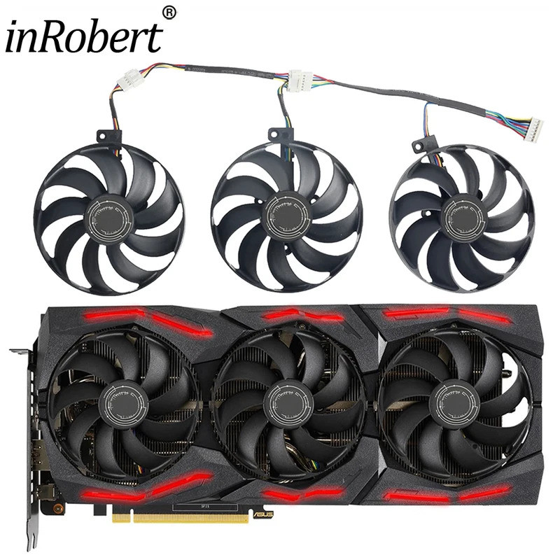 *RTX5700XT 88MM T129215SU Cooler พัดลมสําหรับ ASUS ROG Strix GTX 1660 Ti RX 5600XT 5700XT กราฟิกการ์