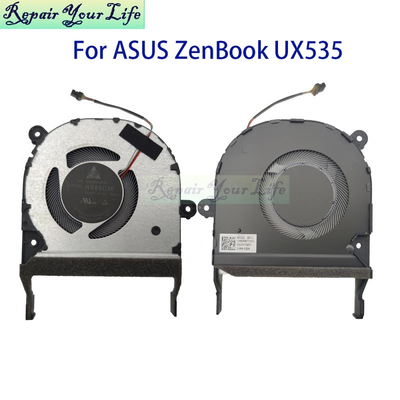 * แล็ปท็อป CPU GPU Cooler พัดลมหม้อน้ําสําหรับ Asus ZenBook Pro UX535 UX535LH UX535QE 13NB0RX0T02011