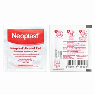 นีโอพลาส Neoplast alcohol pad แอลกอฮอล์ แผด 70% ethyl ( 1 กล่อง 200 ชิ้น )