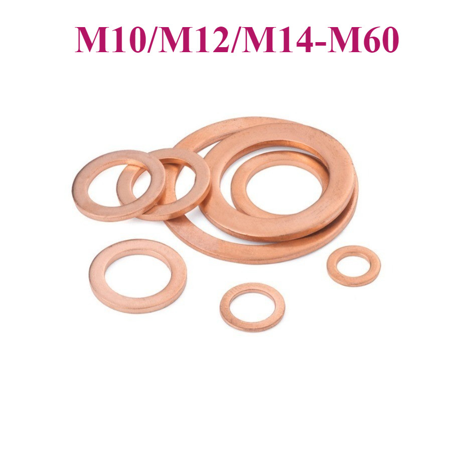 แหวนรองแบน/ แหวนรอง  M2-M8  ทองแดง (2-30pcs) 【LBLLS1】