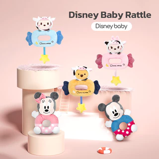 Disney ตุ๊กตามือเขย่า มีเสียงเขย่า สีสันสดใส ของเล่นเด็กอ่อน ของเล่นเขย่า