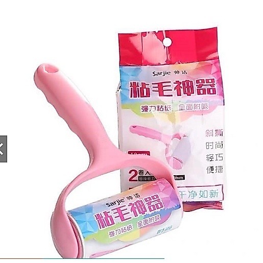 (ราคาส่ง) CLOTHING DUST ROLLER พร้อม 2 ม้วน OF ROLLER PAPER (สีชมพู) T4 P27 A0