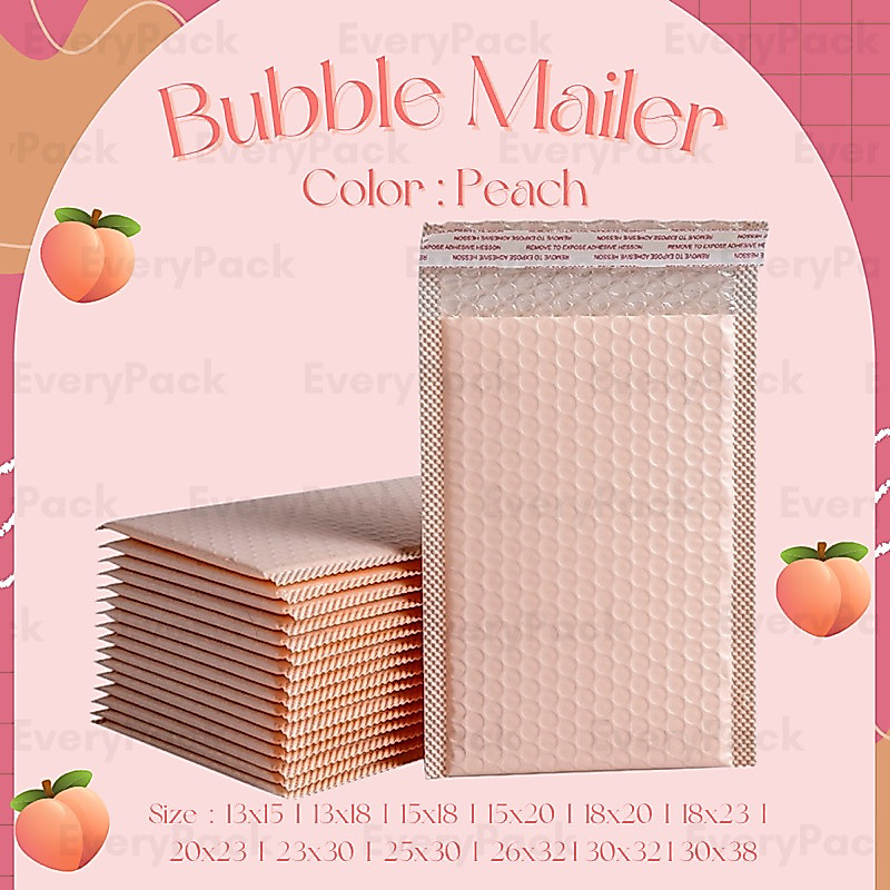 ❗️Sale❗️🌟พร้อมส่ง🌟 ซองกันกระแทก ซองบับเบิ้ล ซองไปรษณีย์ Bubble Mailer ซองกันกระแทกสีพีช   [แพ็ค20ใบ]