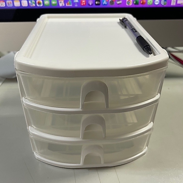 ตู้ลิ้นชักเล็กสำหรับตั้งโต๊ะ Desk Organizer CB-122 Small 3ชั้นฝาเรียบ