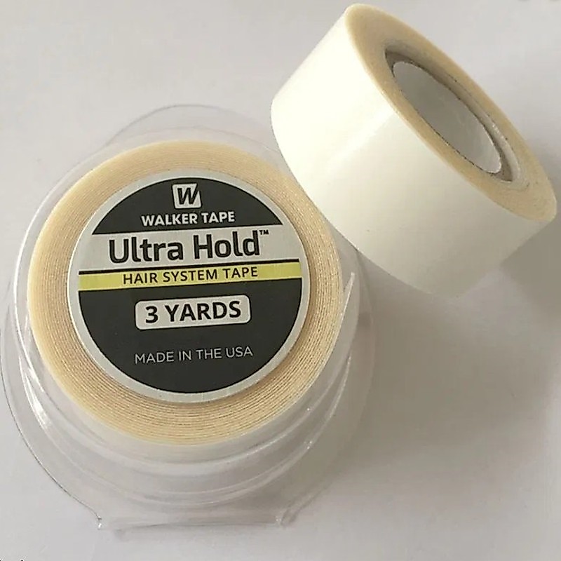 2.54 ซม.* 3 หลา 1 ม้วน Ultra Hold Walker เทปสีขาวเทปกาวสองหน้าสําหรับต่อผม/วิกผมลูกไม้/ผมปลอมพร้อมกล่อง