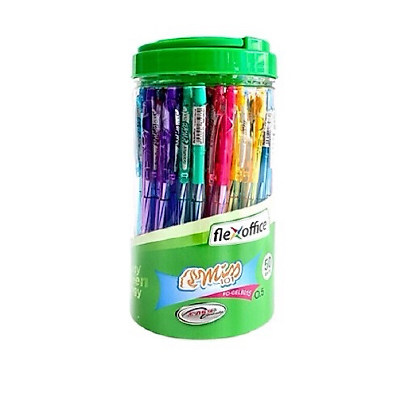 FLEX ปากกา ลูกลื่น 0.5 มม รุ่นMiss -101  (50 ด้าม)(แพ็ค10ด้าม)