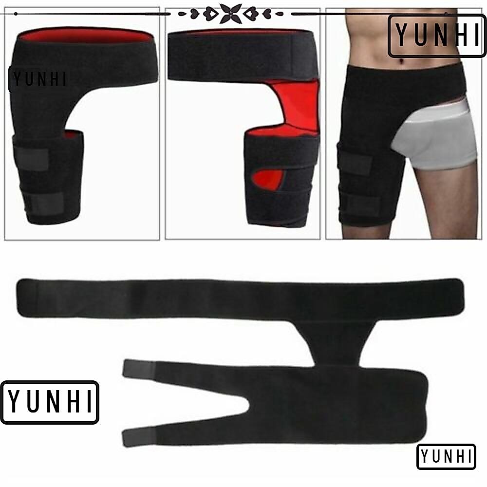 Yunhi เข็มขัดสะโพกแบบปรับได้รองรับรั้ง Sciatic Nerve สายรัดห่อต้นขา