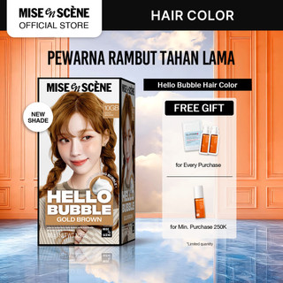 NEW mise en scene Hello Bubble - Hair Color 2025 Pewarna Rambut dengan Bentuk Bubble Foam Warna Tahan Lama dan Terlihat Alami