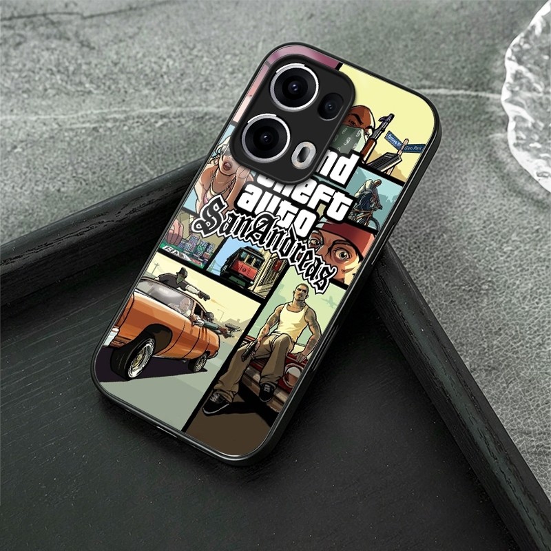 GTA V โปสเตอร์ 5 เคสโทรศัพท์สําหรับ Oppo A6X A52 A54 A74 4G A79 5G A94 AX7 Reno 11 12 13 11F 12F 13F