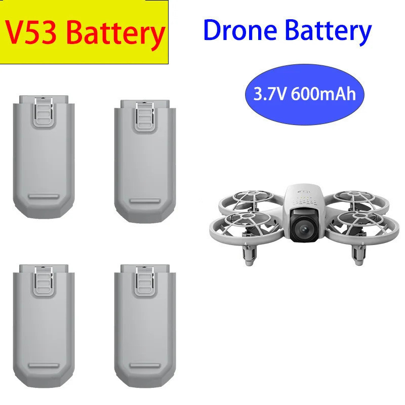 4DRC V53 Drone แบตเตอรี่ 3.7v 600 MAh LiPo แบตเตอรี่อะไหล่เดิมแบตเตอรี่สําหรับ V53 Rc Drone