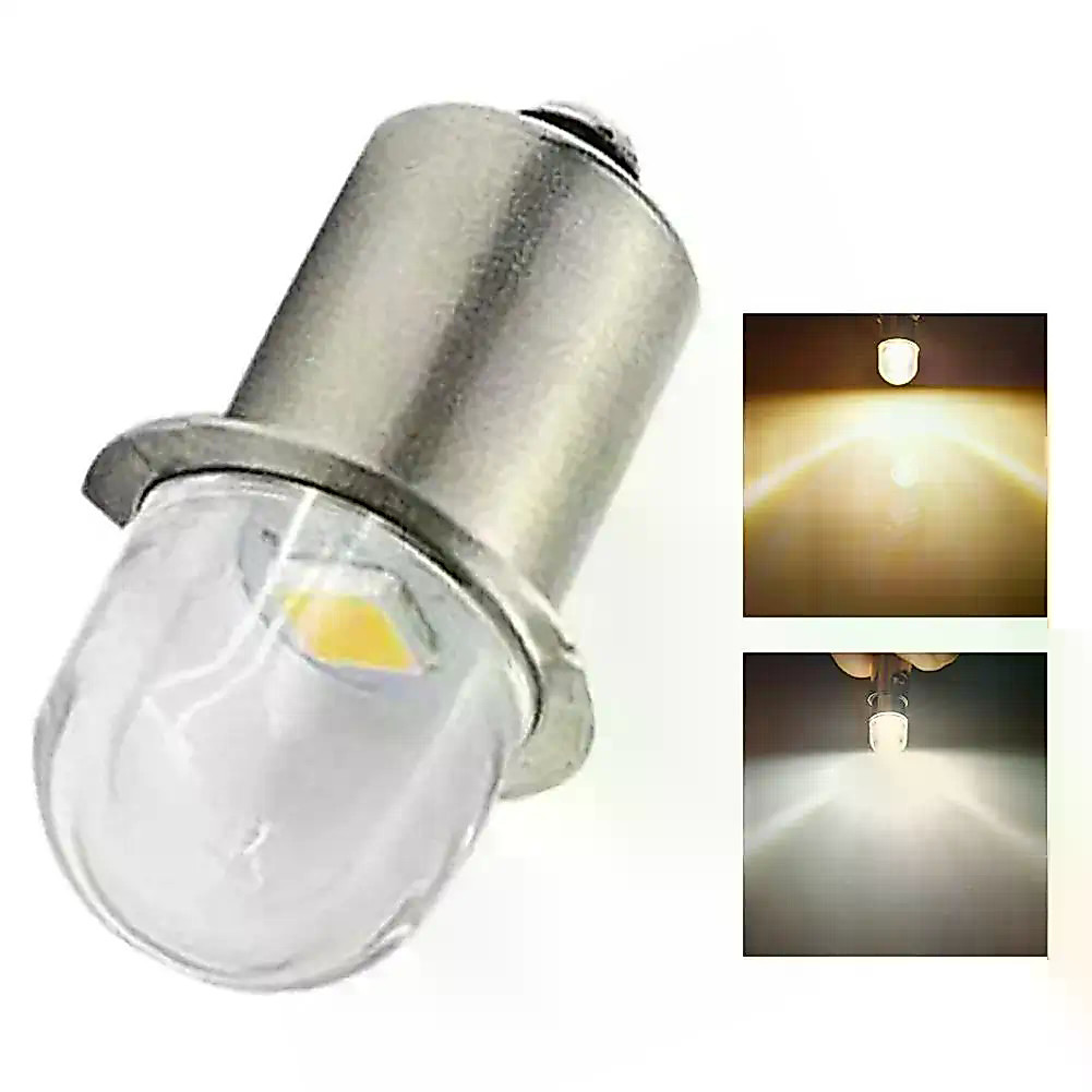 P13.5S ฐาน LED หลอดไฟทดแทนไฟฉาย White Maglite Warm 3000K/Cool 6000K DC 3V-12V สว่างอ่านหนังสือ แสงโดยรอบ