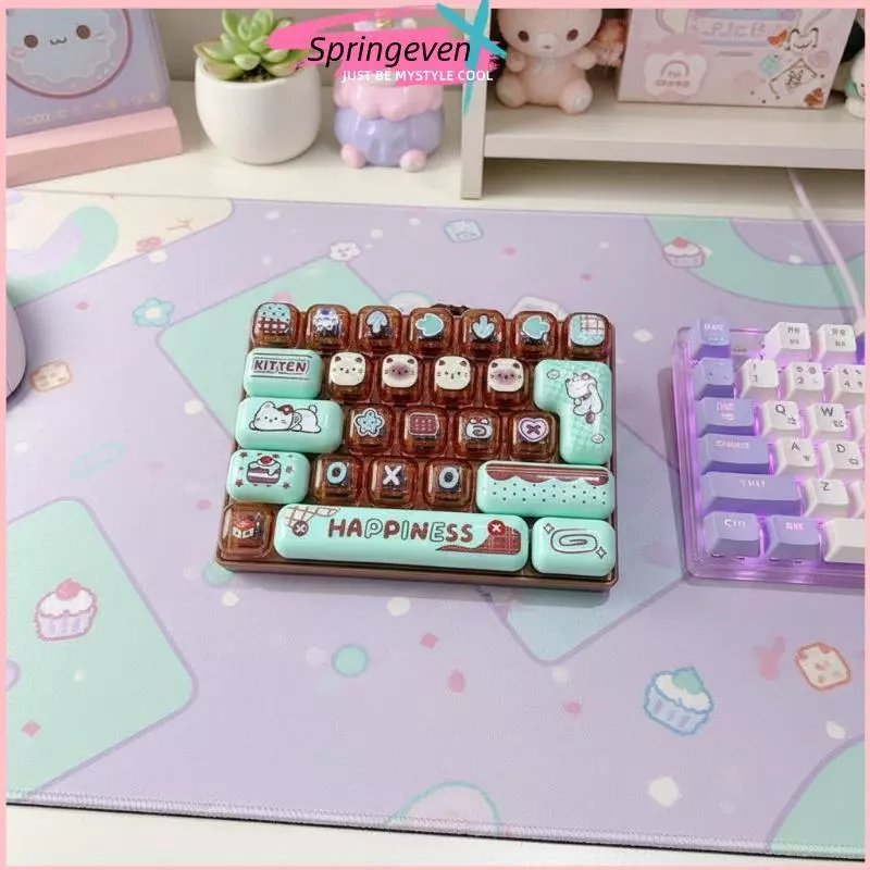 Srenf น่ารัก Anti-Stress Dpression ของเล่น 26 คีย์ Fidget ปุ่มของเล่นกระเป๋ากันน้ําจี้สําหรับผู้ใหญ่ความวิตกกังวลบรรเทา Glory
