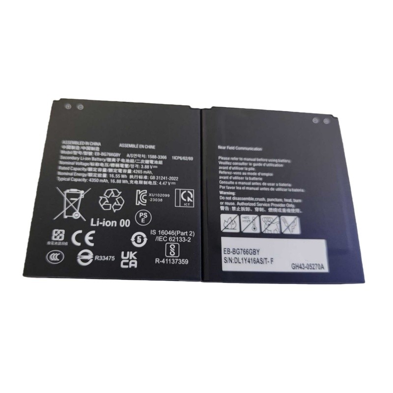 เหมาะสําหรับ Galaxy Xcover 7 Pro G766 แบตเตอรี่โทรศัพท์มือถือ EB-BG766GBY 4350mAh