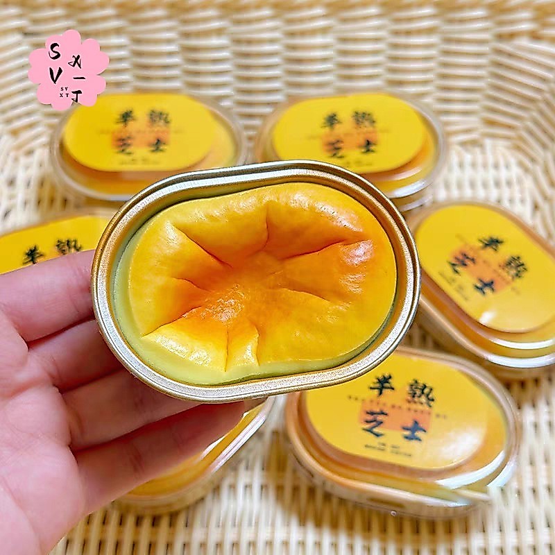 Slow-Rebound Semi-Bakedชีสเค้กของเล่น Squishy– ของเล่นบรรเทาความเครียดที่สมจริงนุ่ม