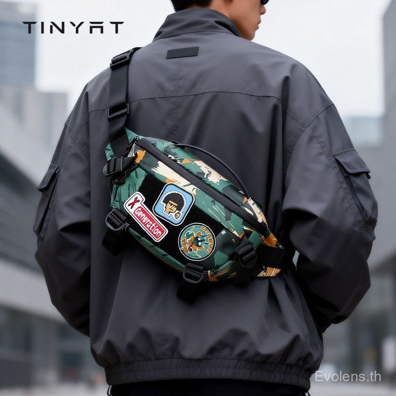 Functional สไตล์กระเป๋าหน้าอกผู้ชาย Outing ขี่จักรยาน Mountaineering กระเป๋าคาดเอว Casual น้ําหนักเบา One-Shoulder Messenger กระเป๋าเครื่องมือไหล่